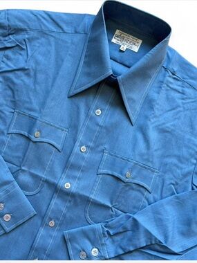 NWOT True Vintage Kmart Permanent Press Men's Button Down Shirt Large Western